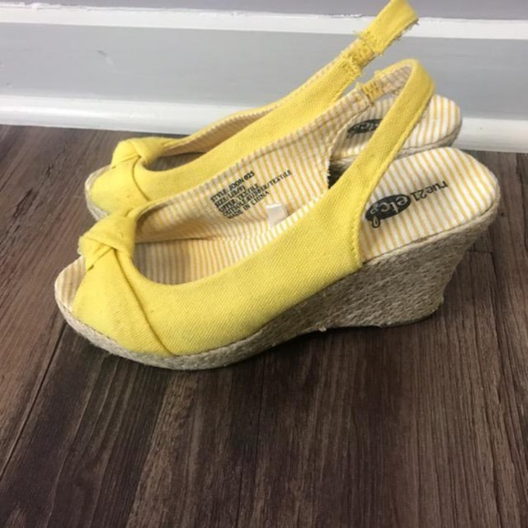 Rue21 | Yellow Peep Toe Wedges - Picture 5 of 5